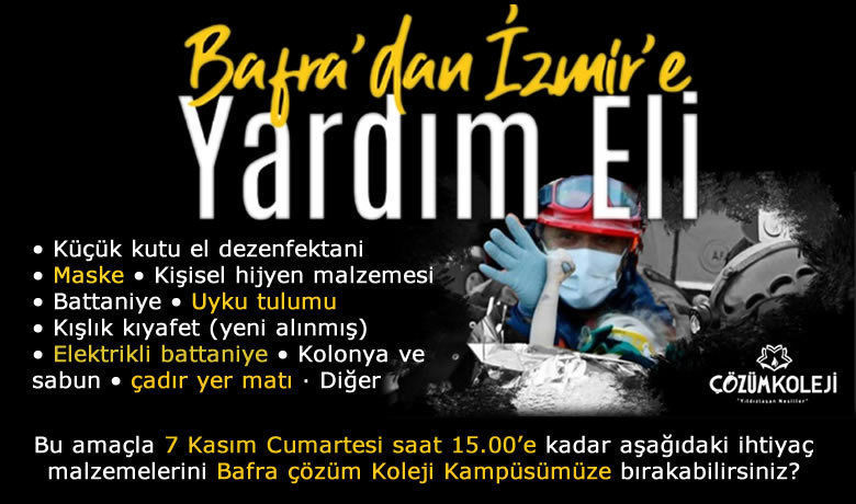 Cozum Kolejinden Izmir E Yardim Eli