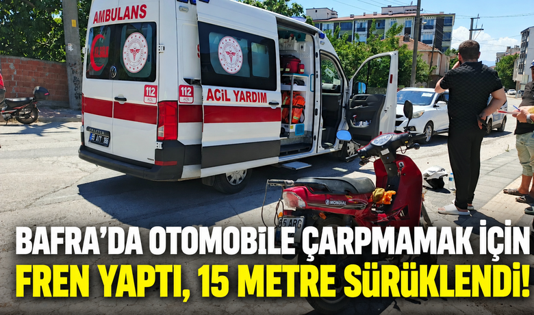 Bafra’da Motosiklet Sürücüsü Yaralandı